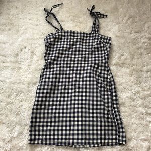 Express Blue and white gingham dress